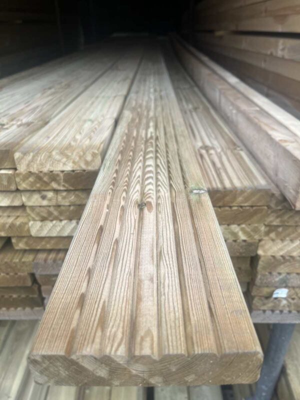 Green Treated Decking Board 120x28mm @£2.50 a m (inc vat)